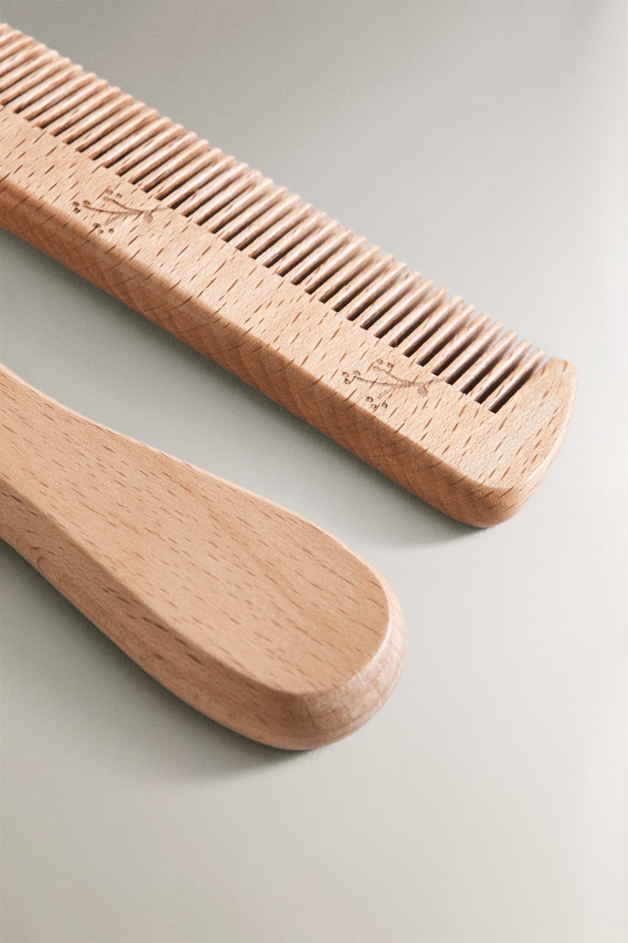 BABY FLOWER BRUSH AND COMB SET